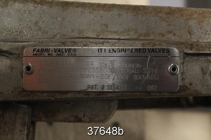 Used Fabri 3" Hand Operated Knife Gate Valve, C6702358000 #37648