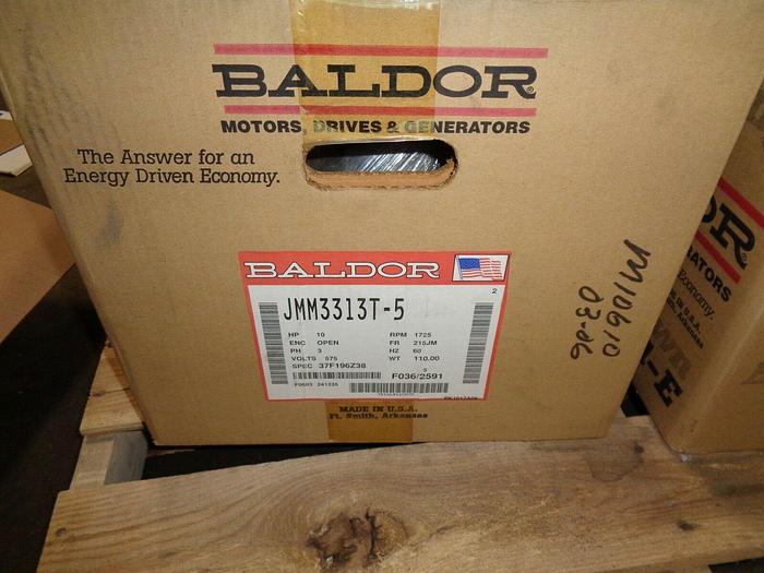 BALDOR JMM3313T-5 575V 10HP, 1765RPM, 3PH, 60HZ, 215JM, 3733M, OPSB