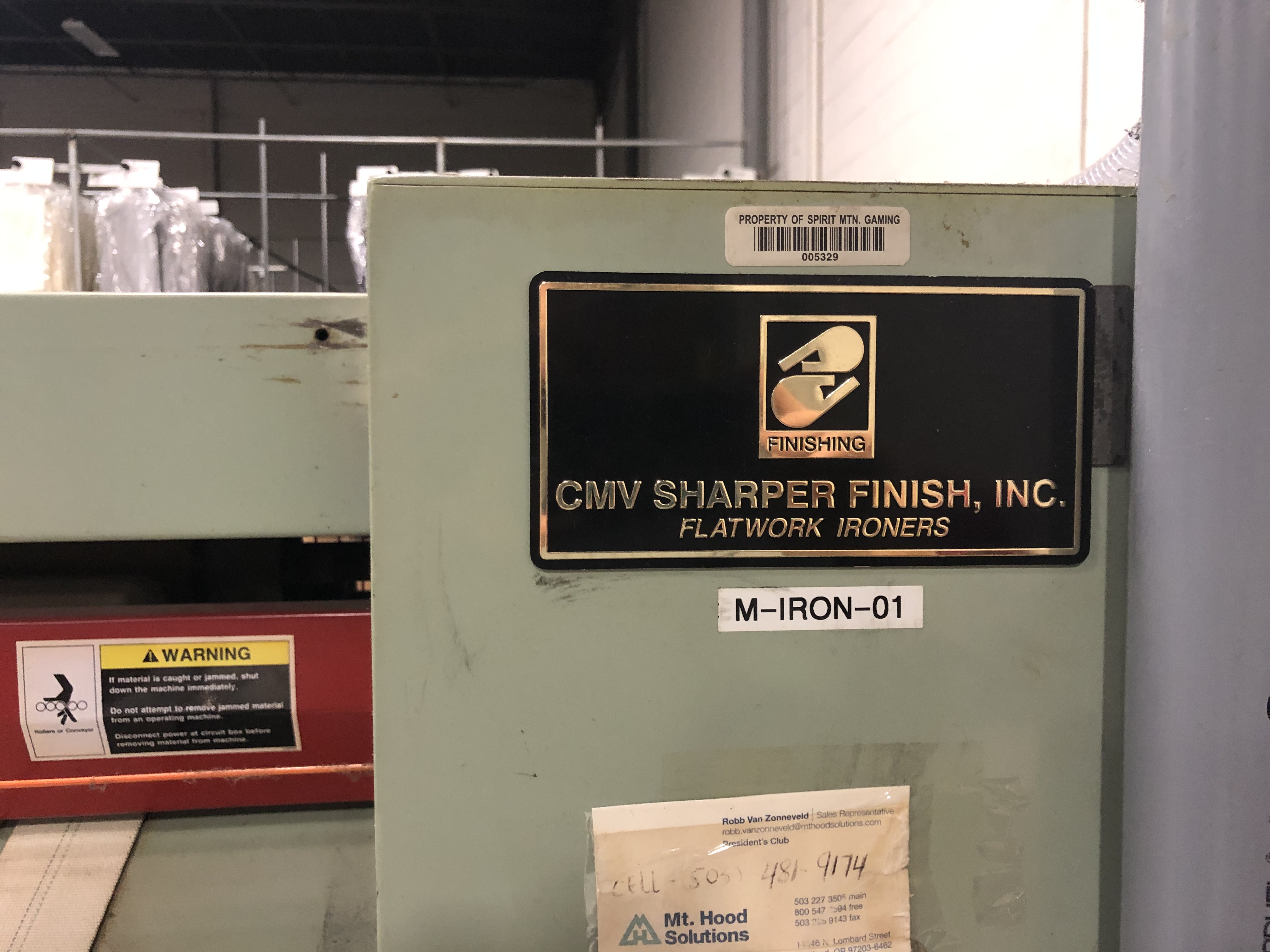 Used 1999 SHARPER FINISH 20 X 120 GAS IRONER for Sale in Indianapol...