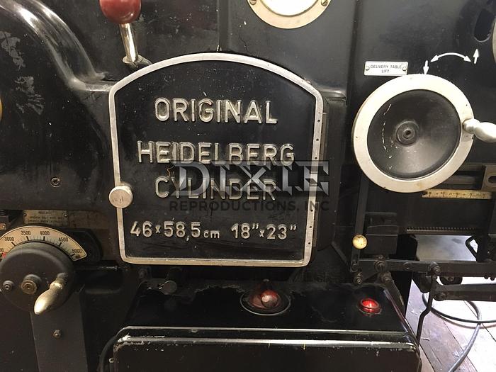 Used 1967 Heidelberg Cylinder die cutter