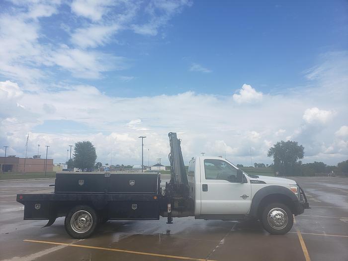 Used LOOK! CLEAN 2011 F550 4X4 HIAB FOLDING CRANE!! BOOM TRUCK F550