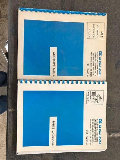 Used Alfa Laval Oil Purifier