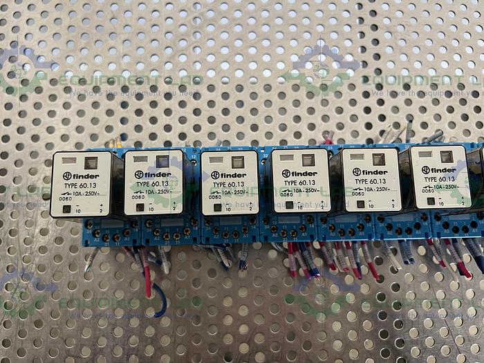 Used Lot of 15 - Finder 60.13 Relay 250V, 10A w/ Finder 90.112 Socket