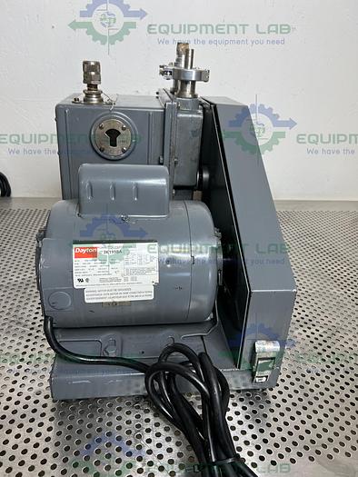 Used Welch 1402 DuoSeal Belt-Driven Rotary Vane Vacuum Pump 115/230V