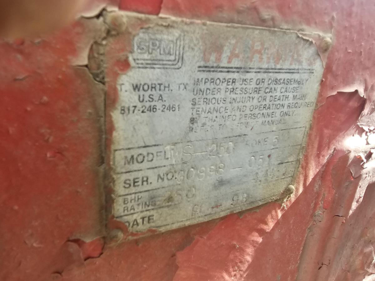 Used FLUID PUMP SPM TRIPLEX PUMP TWS250