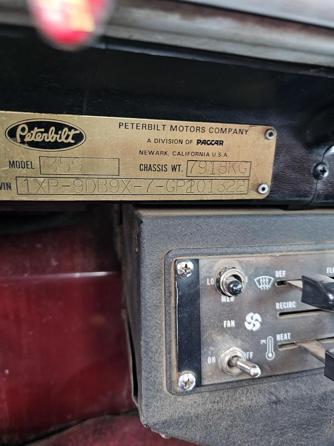 Used 1 owner 1986 PETE 359 6X4