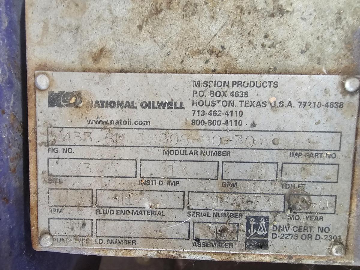 Used FLUID PUMP PD09 GARDNER DENVER