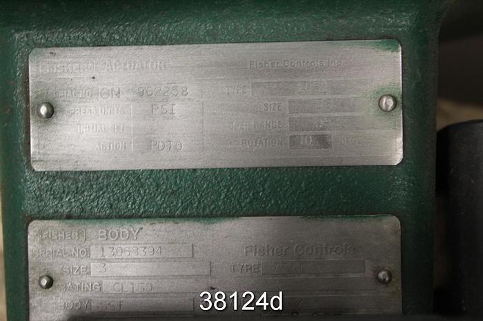 Used Fisher 3" Vee Ball Control Valve, V200 #38124