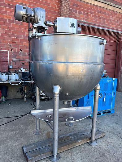 Used 350 GALLON DOVER DOUBLE MOTION KETTLE - 316 S/S - 90 PSI JACKET