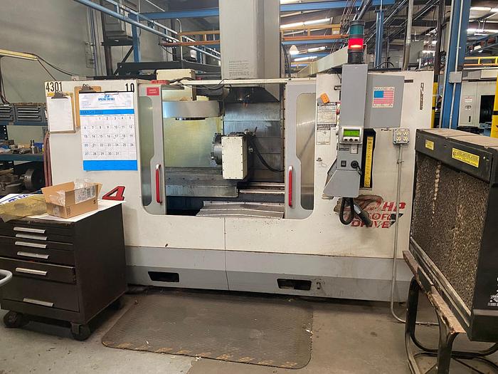Used 2001 Haas VF-4 CNC Vertical Machining Center – 4th Axis Rotary