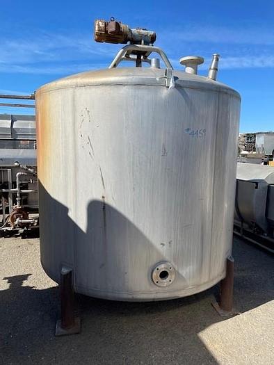 Used 1600 Gallon Vertical Stainless Steel Mix Tank w/ Agitation
