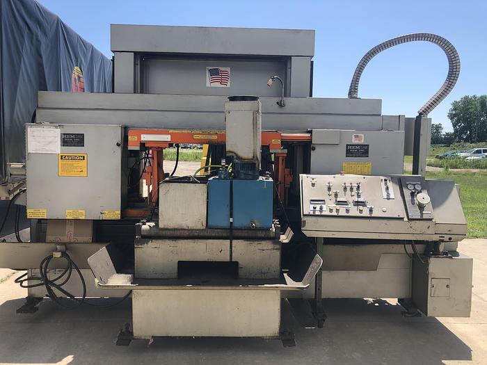 Used HEM MODEL H160XLM-DC DOUBLE COLUMN HORIZONTAL BAND SAW