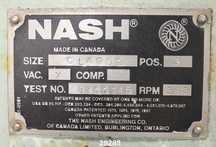 Used Nash CL4002 Vacuum Pump #29288