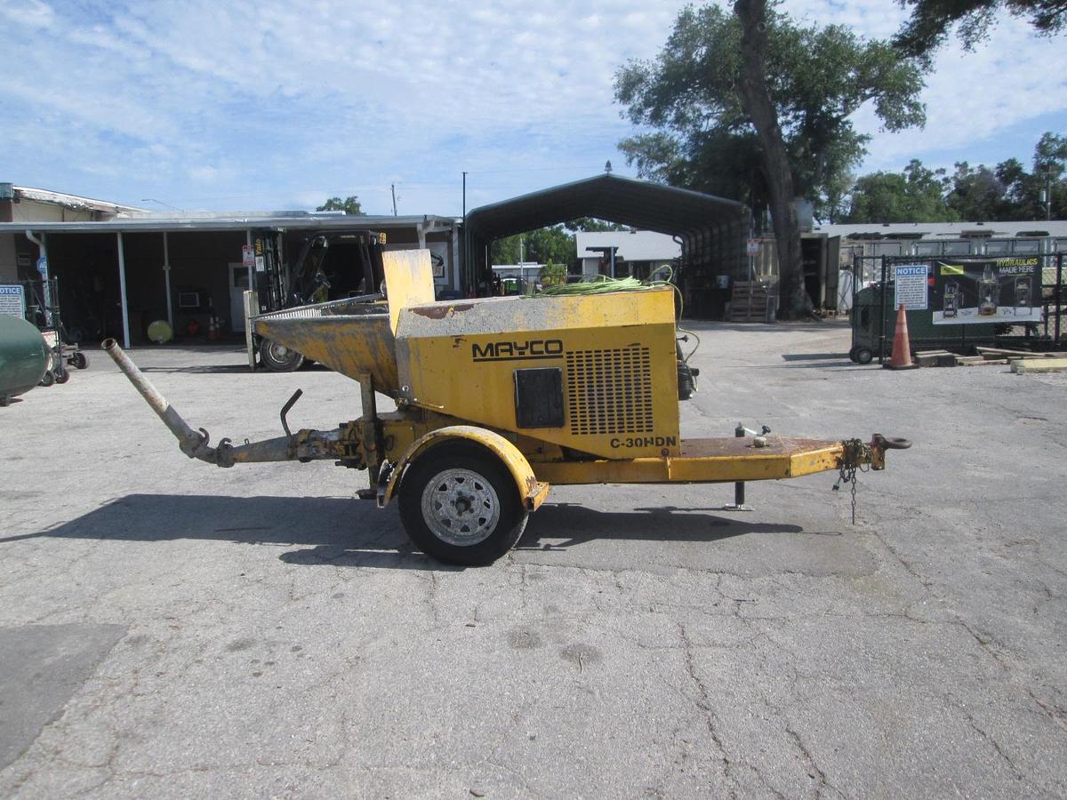 Used Mayco C-30HDN Towable Concrete Pump