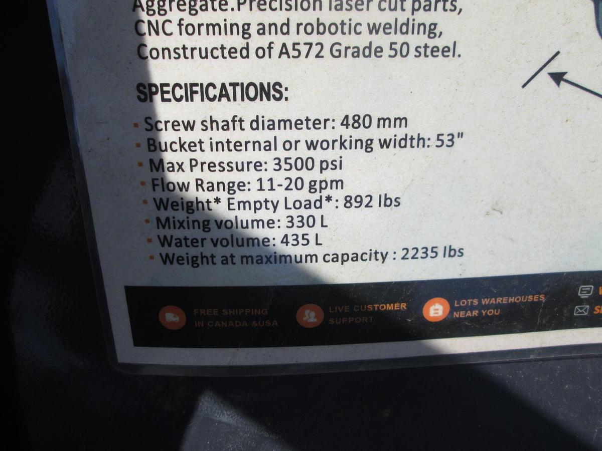 New 13 CU FT Skid Steer Concrete Mixer