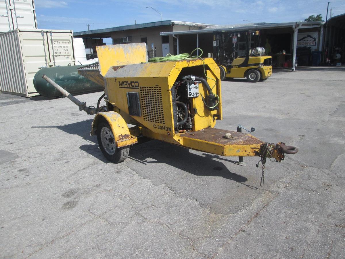 Used Mayco C-30HDN Towable Concrete Pump