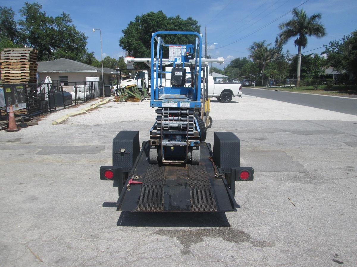 Used 2020 Genie GS1930 Scissor Lift with Tilt Trailer