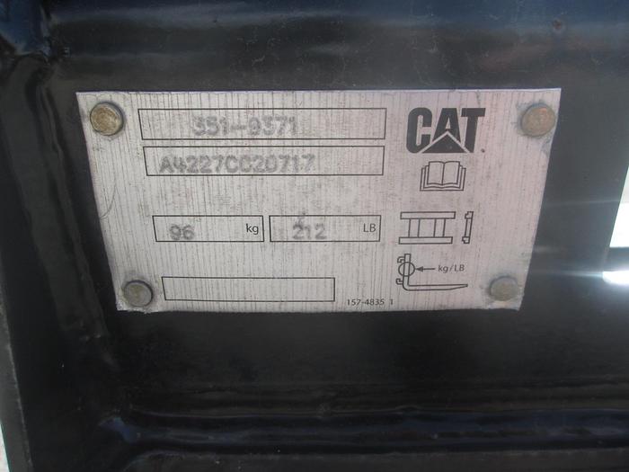 Used 48" Caterpillar Skid Steer Fork Attachment