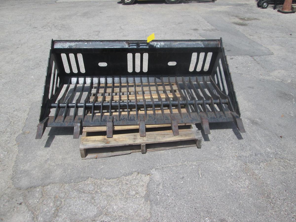 Used 6' Skid Steer Rock Bucket