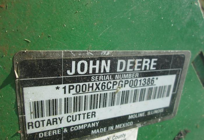 Used 2016 John Deere HX6 Rotary Mower