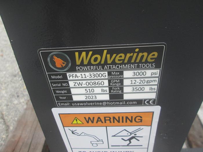 New Hydraulic 48" Skid Steer Fork Attachment