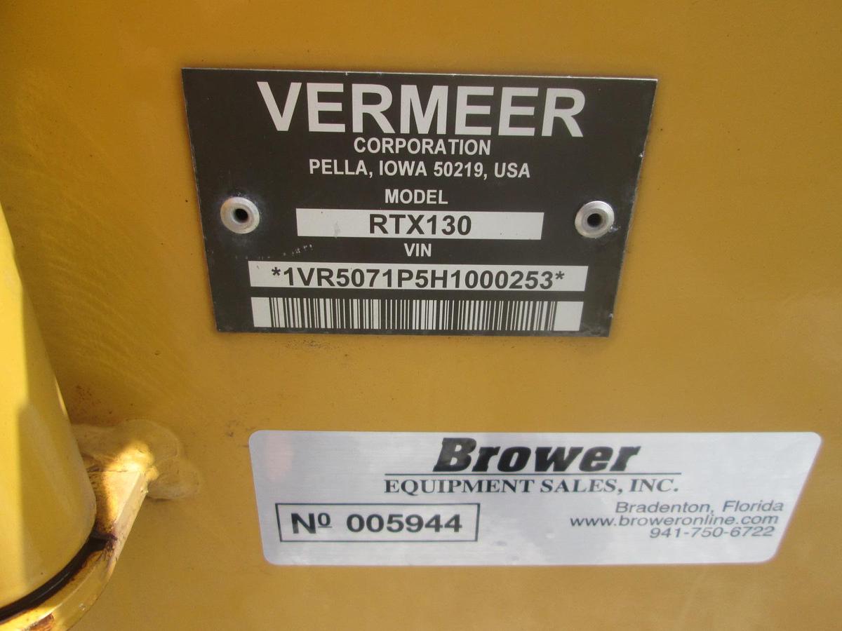 Used Vermeer RTX130 Walk Behind Trencher