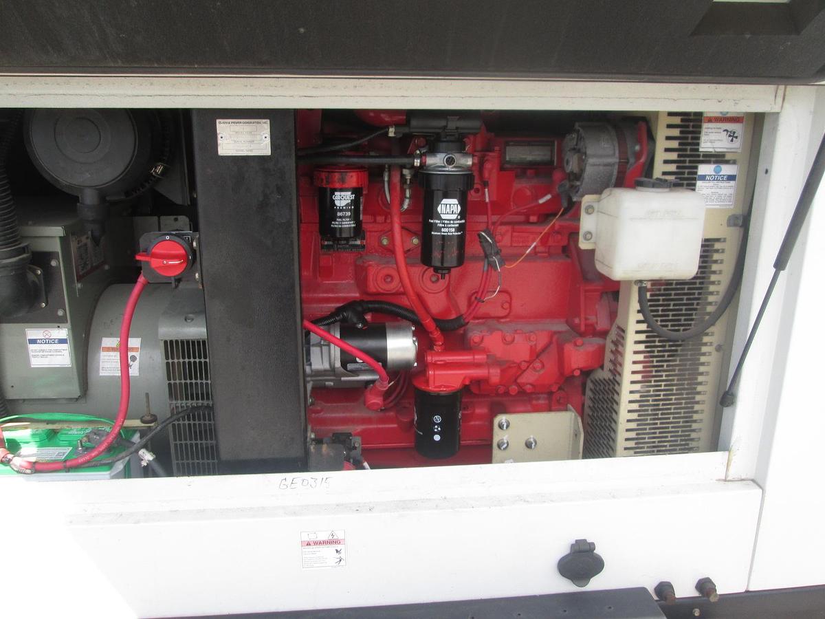 Used 2015 Clarke 47KW Trailer Mounted Generator