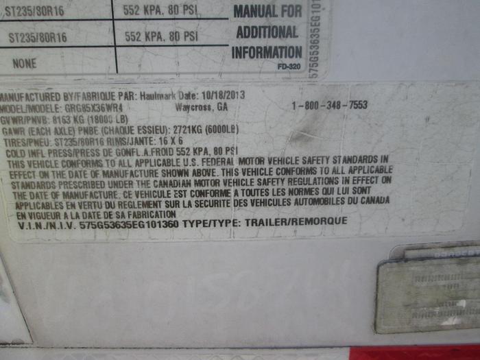 Used 2014 Haulmark 34' Enclosed Trailer