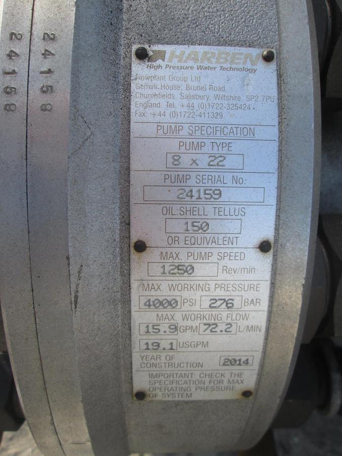 Used 2015 Harben Sewer Jetter Trailer