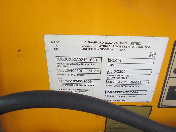Used 2012 JCB 3CX14 Loader Backhoe