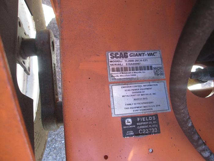 Used Scag Tow Behind Giant Vac