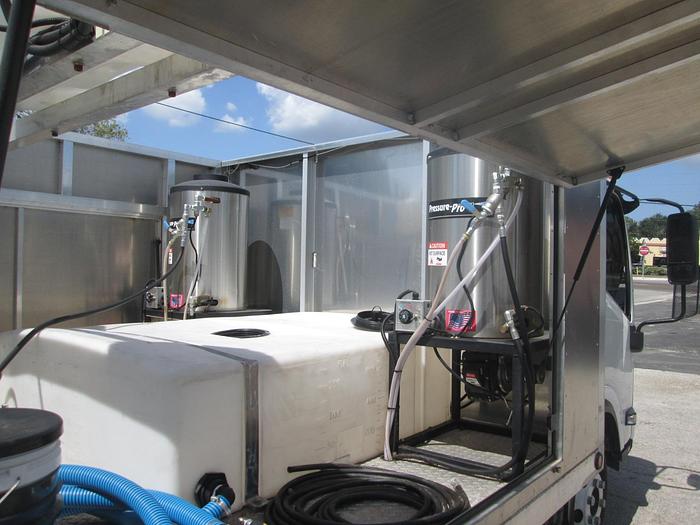 Used 2023 Isuzu NPR Sparkling Bins Trash Can Washing Truck