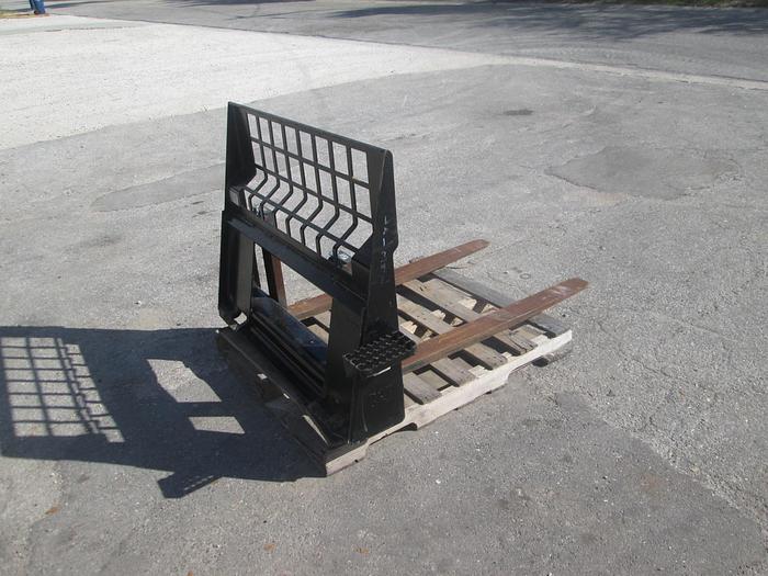 Used 48" Caterpillar Skid Steer Fork Attachment