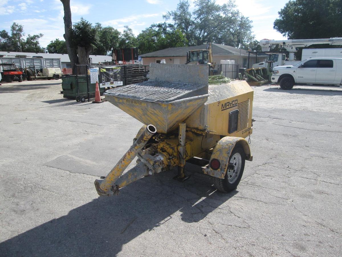 Used Mayco C-30HDN Towable Concrete Pump