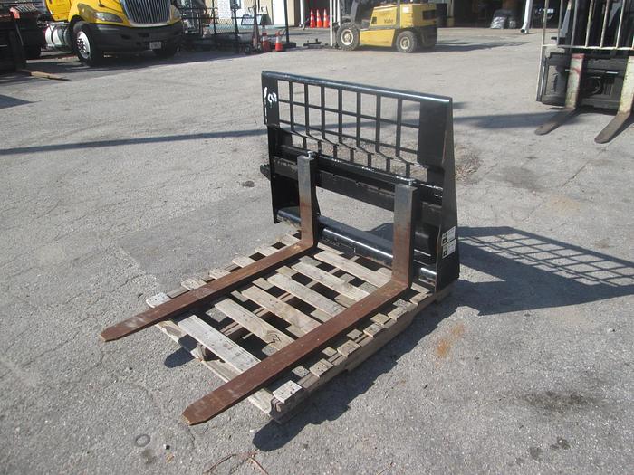 Used 48" Caterpillar Skid Steer Fork Attachment