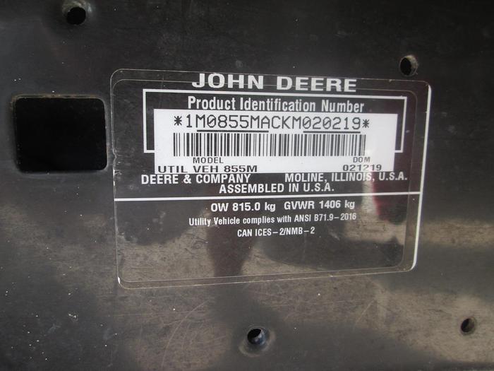 Used 2019 John Deere Gator XUV855M