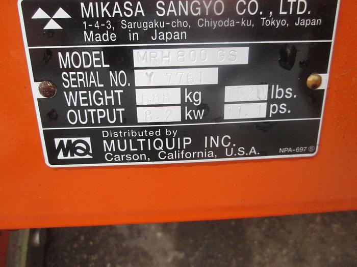 Used Multiquip MRH800GS Walk Behind Vibratory Roller