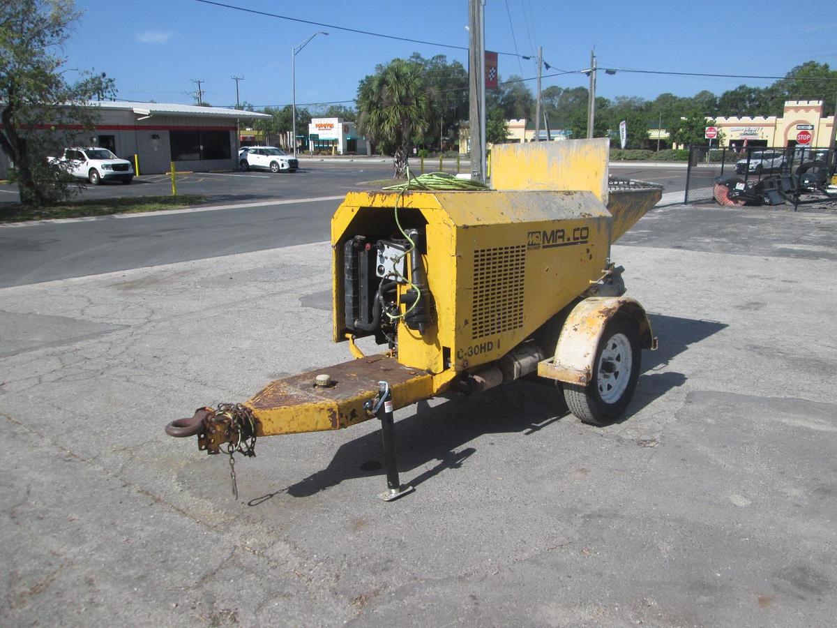 Used Mayco C-30HDN Towable Concrete Pump