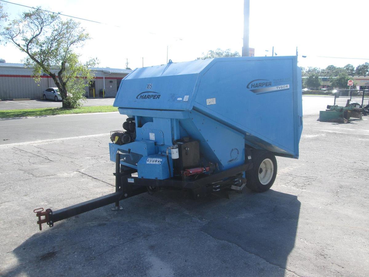 Used Harper TV60R Pull Behind Yard Turf Vac