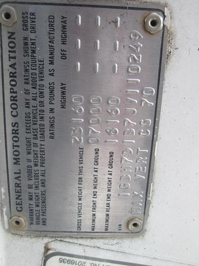 Used 1988 Chevy C70 Propane Delivery Tanker Truck