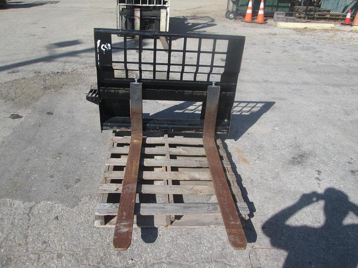 Used 48" Caterpillar Skid Steer Fork Attachment