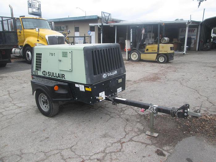 Used 2002 Sullair 185CFM Trailer Mounted Air Compressor