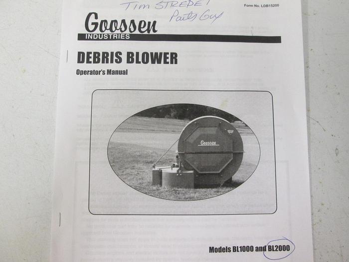 Used Goosen 3 Point Debris Blower