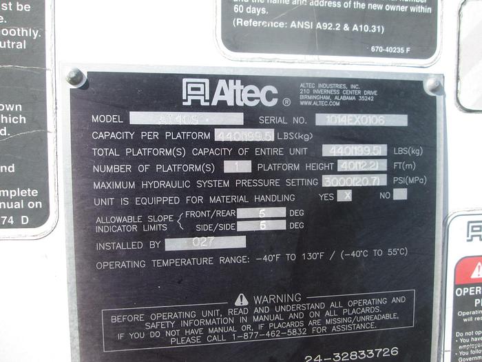 Used 2015 Ford F550 Bucket Truck