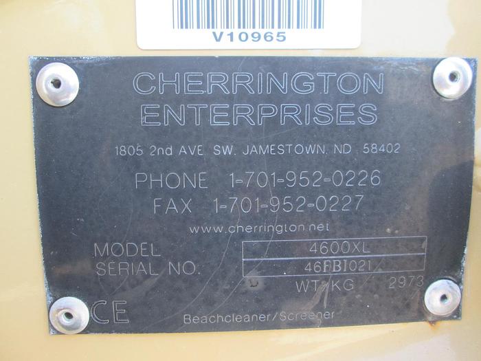 Used 2018 Cherrington 4600 XL Beach Cleaner