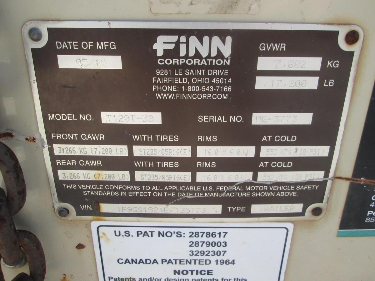 Used 2014 Finn T120 Hydroseeder