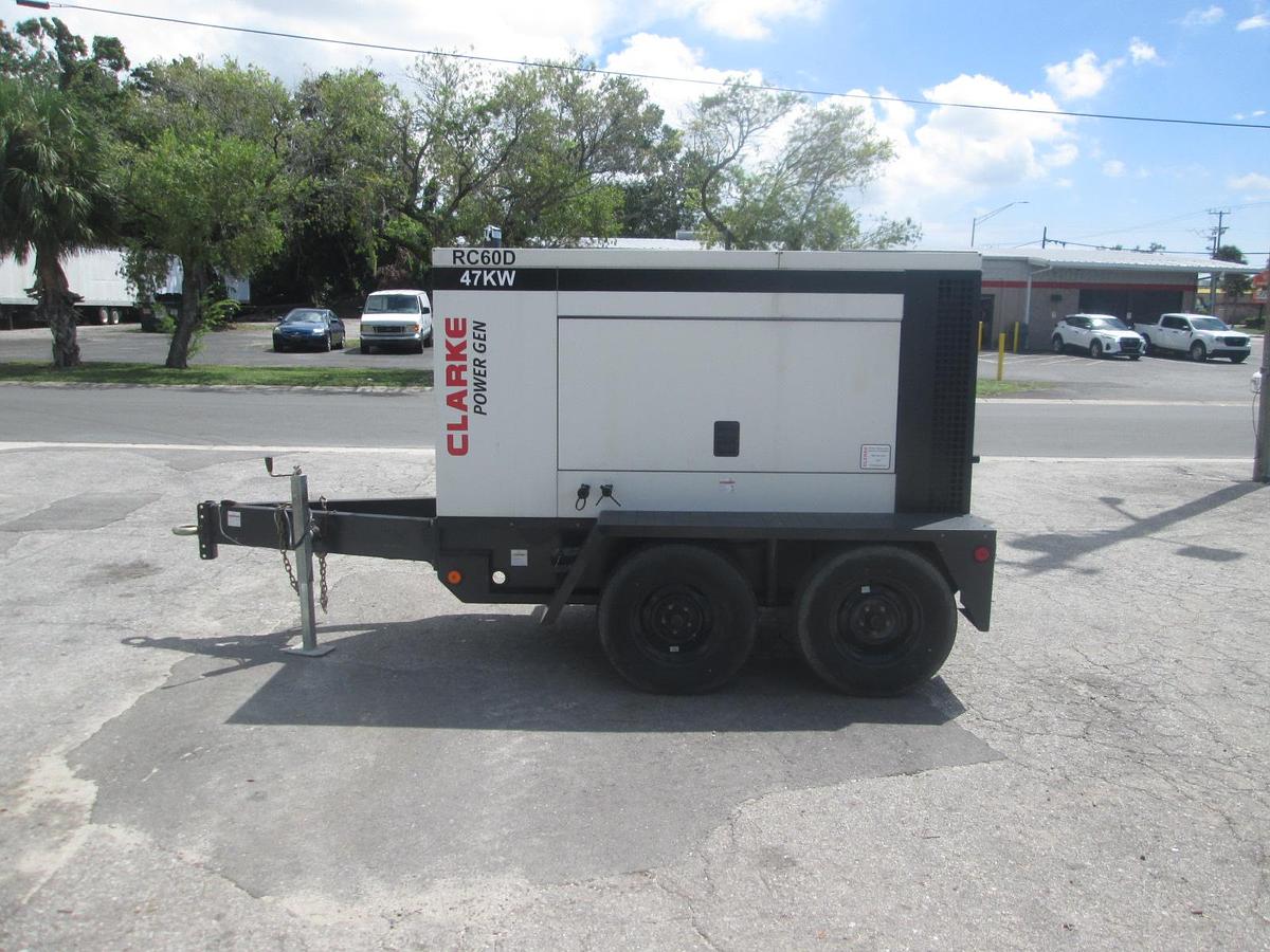 Used 2015 Clarke 47KW Trailer Mounted Generator