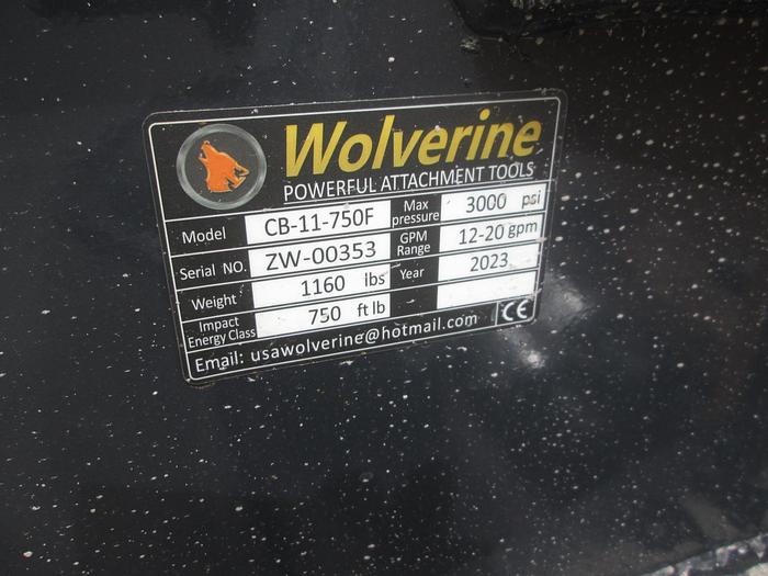 New Wolverine ZW-750 Hydraulic Skid Steer Breaker
