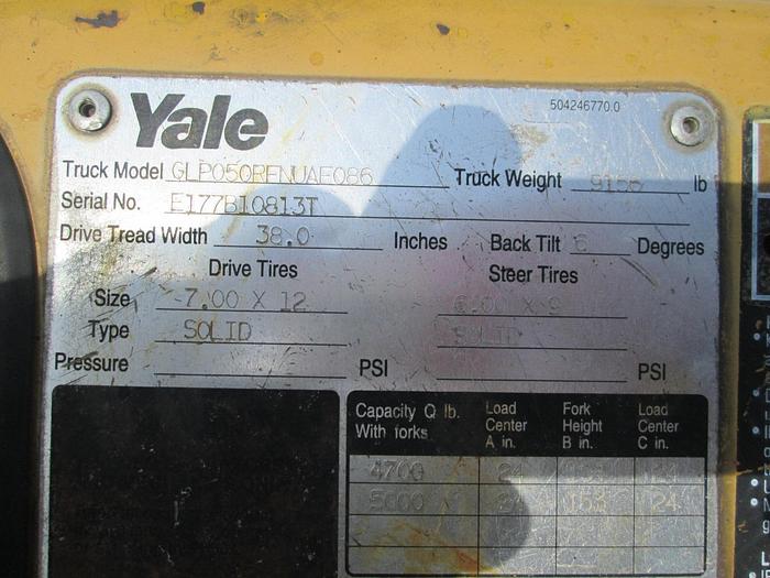 Used Yale GLP050 5,000lb Forklift
