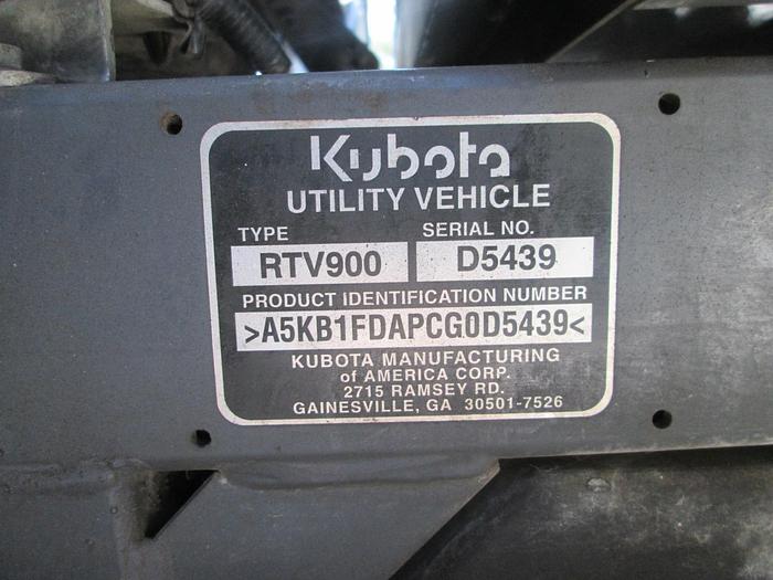 Used 2012 Kubota RTV900